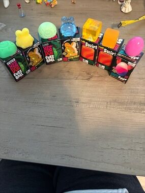Nee Doh Assorted Kids Stress Toys - Yellow, Green, Blue, Pink bundle